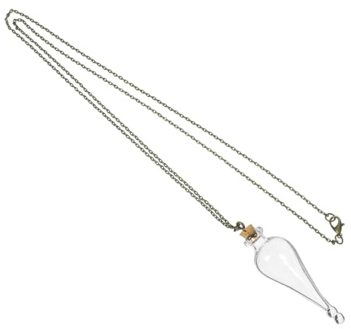 WRITWAA Kleiner Fläschchen aus Glas als Halskettenanhänger Dekoratives Schmuckstück mit Langanhaltender Funktion zum Organisieren Kleiner Gegenstände und Glücksbringer