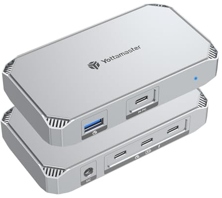 Yottamaster 5 in 1 USB4 HUB 40Gbps, Einzelnes 8K 30Hz oder duales 4K60Hz Display, PD 85W, USB 3.2 Gen2, Kompatibel mit Mac, Windows, Thunderbolt 4/3 und Typ-C-Geräten