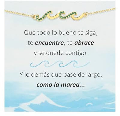 YELUWA Regalos Originales para Mujer Olas Pulsera, Regalo Mujer Plata Pulsera Amistad Originales Regalo Cumpleaños Regalos para Hijas Amigas Hermanas Mama Mamá e Hija Abuela Niña Sobrina Tía