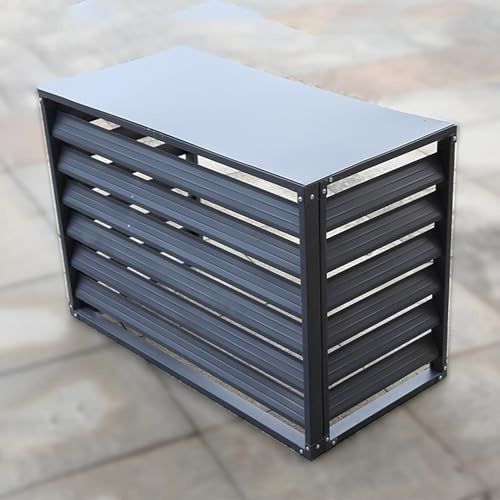 Copertura Per Condizionatore Per Esterni, Copertura Per Pompa Di Calore In Alluminio, Griglia Condizionatori Coperture Per Climatizzatori Centrali Unità Esterne, Recinzione For La Privacy (Color : Gr