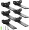 Yeabett Shelf Brackets, 6 Pack Right Angle Floating Shelf Brackets 15cm, 70kg Load Capacity, Black