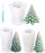 3 Stück Weihnachten Kerzenform Silikon, Weihnachtsbaum Kerzenform, DIY Silikonform, Kerzen Formen Silikon für DIY Duftkerze, Kerzenformen zum Gießen Weihnachtsbaum,Kerzen Formen für Weihnachten Deko