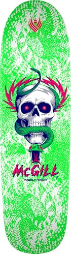 Powell Peralta Mike McGill Skateboard Deck Skull & Snake Flight, Grün/Weiß, 22,9 x 82,4 cm