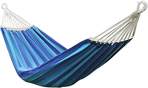 Hamaca de lona gruesa para acampar al aire libre, viajes y senderismo, bolsa de transporte incluida, capacidad de carga de 150 kg