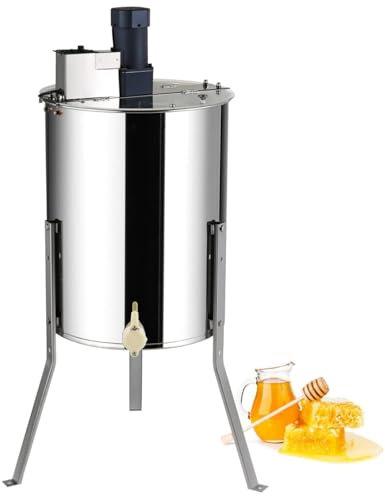 Essoreuse à miel électrique, centrifugeuse de séparation de miel 140 W, en acier inoxydable, vitesse réglable, extracteur de miel électrique, convient pour les ruches de toutes tailles