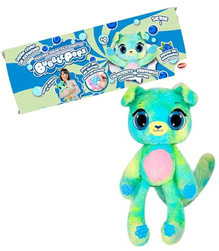 Bizak Bubble Pops, Peluches Mágicos Que multiplican su tamaño x5, Proceso emocionante y Olor a Chicle, 12 Diferentes Animales con Aroma y patitas Stem, Cachorrito Arandanos, (64492004-2)