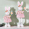 Osterhase Deko Groß Hase Deko Hase Wichtel mit Ausziehbaren Beinen,Osterhase mit Teleskopbeinen Ostern Hase Plüsch Osterdeko Tisch Figur Frühlingsdeko für Zuhause Wohnzimmer (B)