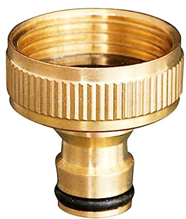 JDIEOQA Brass Garden Water Hose Adapter, 1 Inch Thread Faucet Quick Connector Faucet Adapters for Garden Lawn Water Hoses Pressure Washer Machine