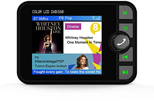 Digital DAB+ Adapter for Car Radio with FM Transmitter+ Bluetooth Handsfree 2.4 Inch LCD Display with TF Play/Aux Out