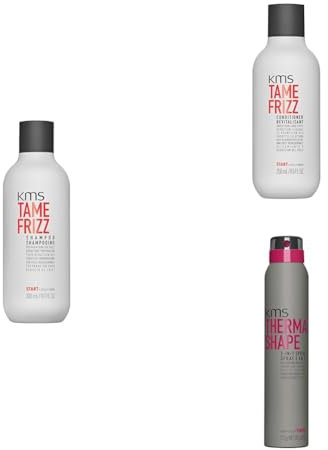 KMS Anti-Frizz-Pflegeroutine mit Shampoo, Conditioner & Stylingspray. Für unruhiges Haar, Gegen Frizz