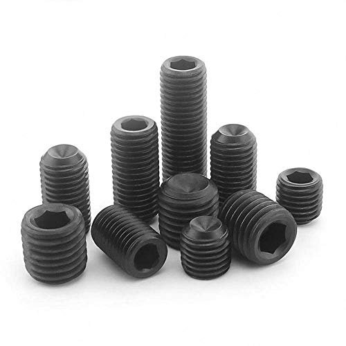 Viti senza testa a passo fine M6 x 0,75 mm, viti con esagono incassato a punta svasata, acciaio ad alta resistenza, grado 12,9 (N. 503)(M6 x 0.75 x 16mm,5Pcs)