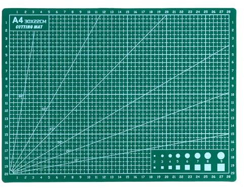 A4 Cutting Mat 30cm x 22cm - Crafting Board Mat, Self Healing, Double Sided, for Quilting, Sewing, Scrap Booking, Fabric & Paper Craft. Flexible, Non-Slip, Accurate Grid Lines & Measurement