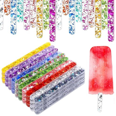 50 Pcs Eisstiele Zum Basteln, Eisstäbchen Für Kinderpartys Und Familienbackprojekte Kreative Dessertkreationen DIY Kuchen Und Eiscreme
