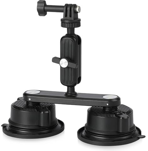 Soporte con Ventosa para Coche Soporte Giratorio Universal para cámara de Fotos Deportiva Base Fija para go Pro