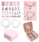 PUGKUYE Stitch Bracelet Colliers,Boîtes à bijoux,Perles pour Bracelet,Perle Kits pour Bracelets Colliers,Jouet Cadeau Enfant6 7 8 9 10 11 12ans(rose)