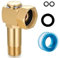 JGmotorfi Messing Schwenkarm Fitting 3/4 GHT auf 1/2 NPT Gewindekonverter mit Unterlegscheiben für Gartenschlauchtrommelanschluss (1 Stück)