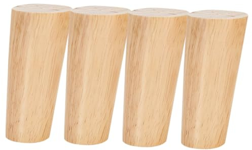 VILLCASE Massivholz Möbelbeine Schrägform Möbelbeine Holz Sofa Beine Ersatz für Tv Schrank Kommode Sofafuß Eiche Möbelzubehör Langlebig und Einfach zu Montieren