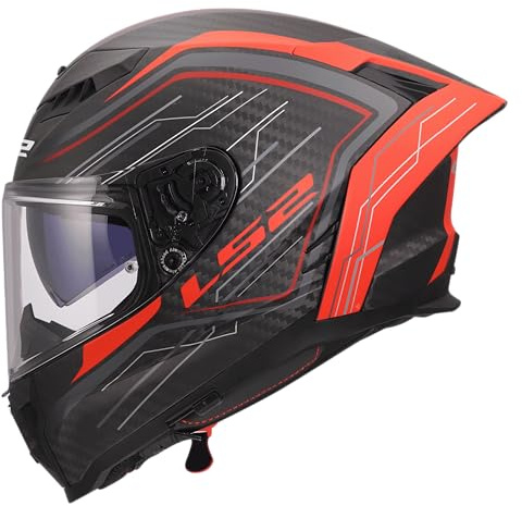 LS2, Integraler Motorradhelm DRAGON SUBIC Red, L | Beschlaghemmend