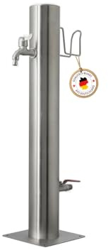 Profi-Partner Wasserzapfsäule Edelstahl, 2 Auslaufhähne, wetterbeständig
