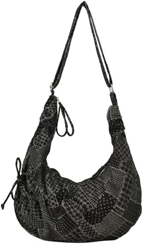 CHANGYUE Entspannende und Nischendesign-Tasche for Damen 2026, neue lässige und vielseitige Umhängetasche for Pendler, einzeln (Schwarz)