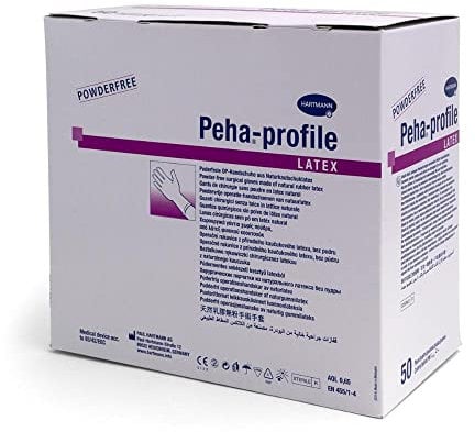 PEHA-PROFILE latex Op-Handschuhe Gr.8 50X2 St