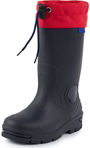Ladeheid Gummistiefel Kinder mit Schnürung Hohe Regenstiefel für Jungen und Mädchen Bequeme, rutschfeste und federleichte Regenschuhe für alle Jahreszeiten LARB014