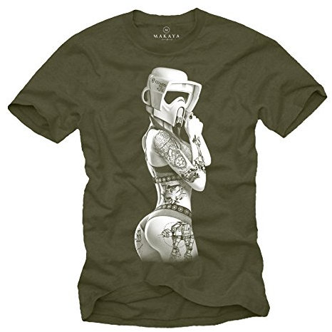 Strom Trooper Star - Tattoo T-Shirt Herren - Ink Wars grün M