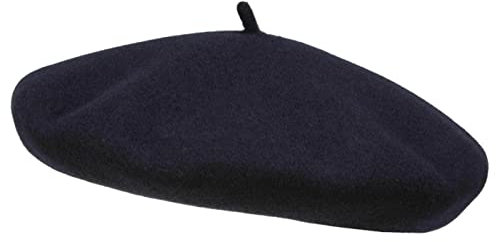 Elosegui Baskenmütze 12 Merino wasserdicht Schweißband aus Leder - Marine (69) - 60 cm