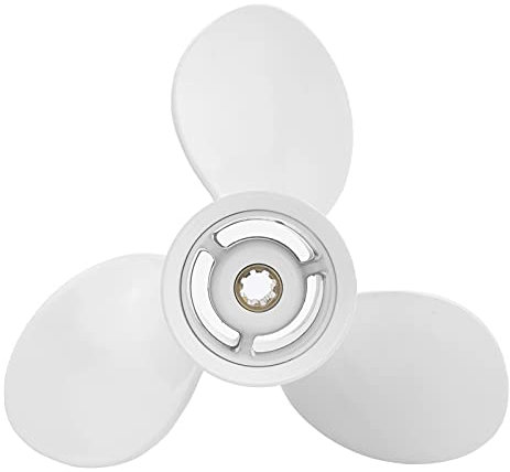 Außenbordpropeller aus Aluminium, 9-1/4X10 Zoll 3 Flügel 8 Zähne Außenbordmotor Bootspropeller Marine Bootsmotor Propeller Ersatz-Außenbordpropeller passend für Yamaha 9,9/15 PS Außenborder