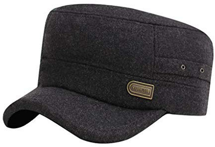 IPENNY Unisex Cap mit Faltbar Ohrenklappen Winddicht Vestellbar Winterkappe Mode Baumwolle Mütze Ohrenschutz Flach Cap Baseballmütze Winter Outdoor Sport