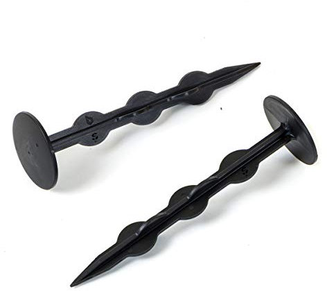 Chiodo Ferma Telo o Rete 15cm in plastica conf. 100 pz Nero STI