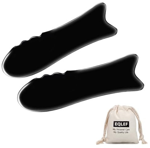 Buffalo Horn Gua Sha Guasha Massage Tool Board - 2 Stück (Fischform)