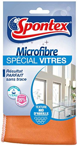 Spontex - Lavettes Microfibre Spécial Vitres (40 X 40 cm)