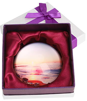 Personalisierte Kristallkugel Glaskugel Schneekugel mit Ihrem Foto Bild mit Geschenkbox Kreative 3D-DIY-Kristallkugel aus Halbklarem Glas Souvenirhandwerk Home Office Dekoration Individuelle Geschenk