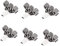 6 Stück Stifthalter Clips, Metall Stifthalter Edelstahl，für Büro Laptop Klemmmappe Klemmbrett，für Ärzte，Krankenschwestern, Piloten