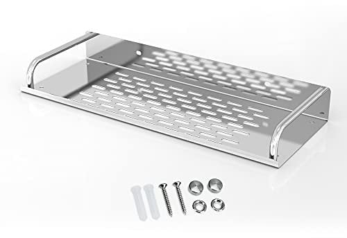 INTIRILIFE Duschablage aus Edelstahl -30 x 11 cm- Duschkorb Wandmontage mit Ablaufrinnen - Rostfreies Duschregal zum Bohren - Badregal für Shampoo, Duschgel, Seife - Praktische Ablage für Bad & Küche