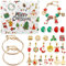 Schmuck Adventskalender Weihnachten Schmuck Adventskalender 2023 für Mädchen 2 Ketten 22 Perlen 24 Tage Weihnachten Weihnachten Bettelarmband Weihnachten Countdown Kalender Geschenk DIY Armband