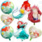 Babioms 7Pcs Meerjungfrau Prinzessin Folienballon, Meerjungfrau Party Ballons, Meerjungfrauen Geburtstag Deko, für Mädchen Geburtstagsfeier Party