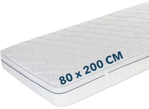 Ortho-Relax Matratze 80x200cm, 19cm hoch, Bett Härtegrad H4 & H5, 100 Nächte Probeschlafen, wendbare Matratze mit weicher & Fester Seite, Wendematratze 7-Zonen-Spezial-Komfortschaum-Matratze