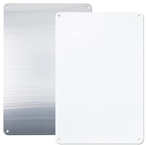 2 Piezas Letrero de aluminio para sublimación con 4 agujeros Tablero de Sublimación de Letrero de Aluminio de Metal para producción de vallas publicitarias DIY Transferencia Térmica 300x200mm