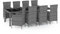 Festnight Rattan Essgruppe 8 Personen Rattan Gartenmöbel Set mit Auflagen Sitzgruppe Garten 9-TLG. Gartenmöbel Essgruppe Gartengarnitur Sitzgarnitur Terrassenmöbel Grau und schwarz