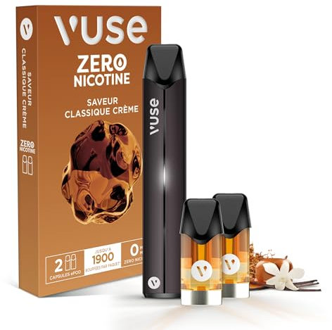 VUSE ePod 2 Kit Complet - 1 Cigarette Électronique Automatique + 2 Capsules e-Liquide pour ePod – Recharge pour Cigarette Électronique - Saveur : Classique Crème