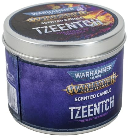 Warhammer 40000 Duftkerze - Tzeentch Chaosgott-Motiv - Duftende Kerze in Dose - Warhammer 40K Geschenke für Herren Damen Erwachsene Fans