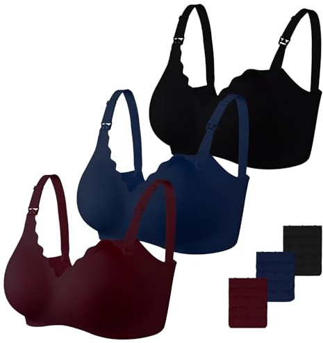 Dresime Soutien-Gorge Allaitement Maternité Sans Couture Ultra-Confortable Extra Extenseurs