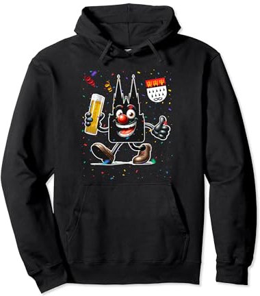 Kölner Dom Kölsch Kölle Alaaf Konfetti Karneval Modeumzug Pullover Hoodie