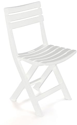 ipae progarden Birki Bir80cbi Klappstuhl, Weiß, 44 x 41 x 78 cm