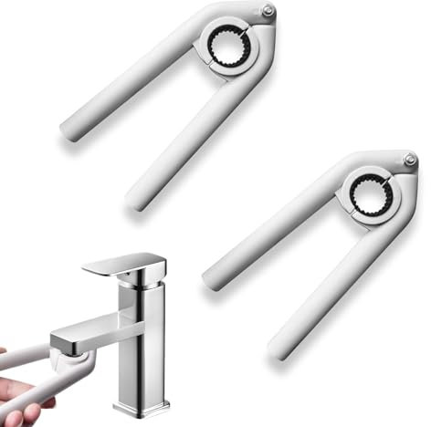 Luoyuanjia 2 PCS Faucet Wrench Universal Faucet Bubbler Wrench Aerator Removal Tool Faucet Aerator Removal Tool Kitchen, Bathroom, Toilet, Farmhouse, Domitory(Specific Instructions in The Picture)