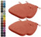 Kimgull 4er Set Stuhlkissen mit Bändern Bequeme Waschbare Rutschfestes Sitzkissen Ideal für zu Hause und Gartendekoration, viele Farben und Größen zur Auswahl (40x38x3CM Karminrot)