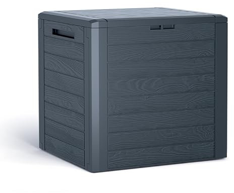 Garronda Coffre de Rangement de 140 litres étanche Boîte de Rangement pour extérieur avec verrou Coffre de Jardin pour Coussins de Jardin GD-0050 (Anthracite, 140L)