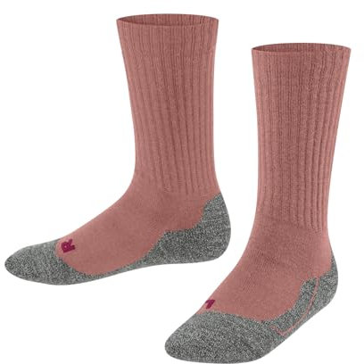 FALKE Unisex Kinder Active Warm K SO Wolle Funktionsmaterial dick atmungsaktiv 1 Paar Socken, Rosa (Wild Rose 8803), 23-26